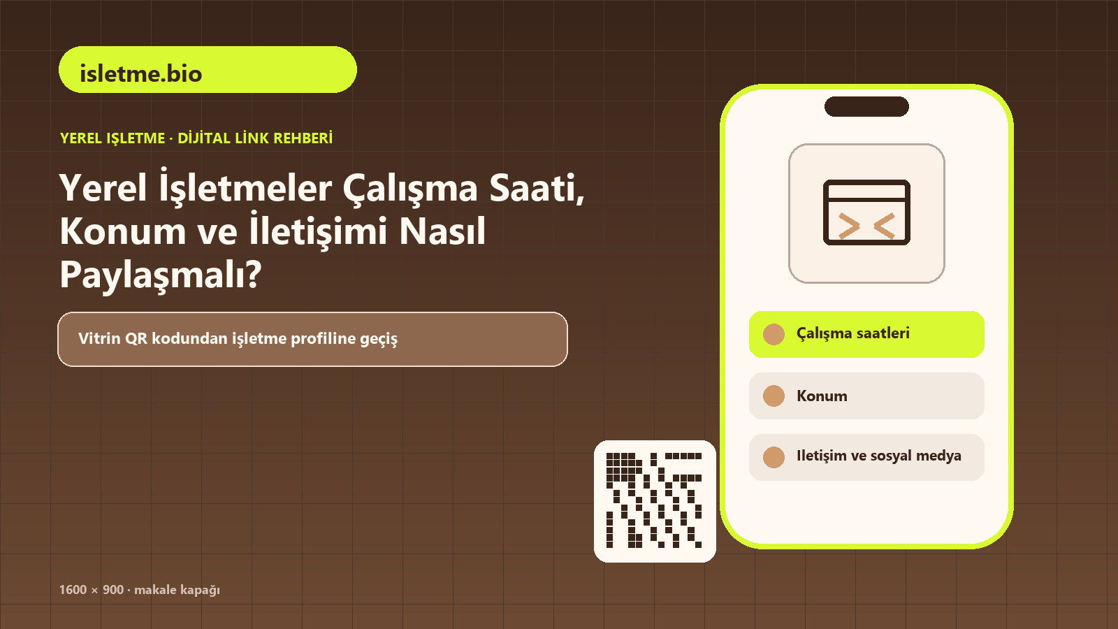 Yerel İşletmeler Çalışma Saati, Konum ve İletişimi Nasıl Paylaşmalı konulu isletme.bio rehber kapağı